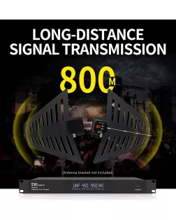 Xtuga GA816 - Equipo de Sistema de Distribución de Antena para Micrófono Inalámbrico