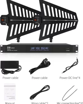 Xtuga GA816 - Equipo de Sistema de Distribución de Antena para Micrófono Inalámbrico