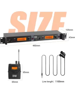 Xtuga IEM1200 4 Bodypacks Inexpensive Best Personal In Ear Monitor System