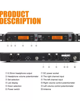 Xtuga IEM1200 2 BodyPacks Professional 2 Channel Best In Ear Monitor System For Singers Xtuga IEM1200 2 BodyPacks Professional 2 Channel Best In Ear Monitor System For Singers