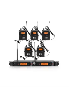 Xtuga RW2080 - 5 BodyPacks Mejores sistemas inalámbricos en el oído Monitor  Xtuga RW2080 - 5 BodyPacks Mejores sistemas inalámbricos en el oído Monitor