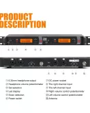 Xtuga RW2080 - 6 Bodypacks barato 2 canales en el sistema de monitor de oído
