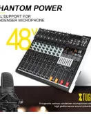 XTUGA LM80D Professional Audio Mixer 8 Channels Audio Music Mixer Mixing Console With Bluetooth USB