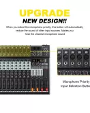 XTUGA LM80D Professional Audio Mixer 8 Channels Audio Music Mixer Mixing Console With Bluetooth USB