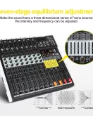 XTUGA LM80D Professional Audio Mixer 8 Channels Audio Music Mixer Mixing Console With Bluetooth USB