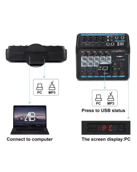 Xtuga AM6 Audio Mixer Sonido 6 Canales| Xtuga-audio en  Xtuga AM6 Audio Mixer Sonido 6 Canales| Xtuga-audio en