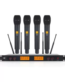 Xtuga A400 de 4 canales UHF Micrófono inalámbrico Xtuga A400 de 4 canales UHF Micrófono inalámbrico