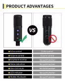 Xtuga BM990 Tipo C y USB Micrófono de Condensador